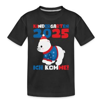 Kindergarten 2025 Children Gift Kita 2025 Decoration - Kids' Premium Organic T-Shirt - black - Front