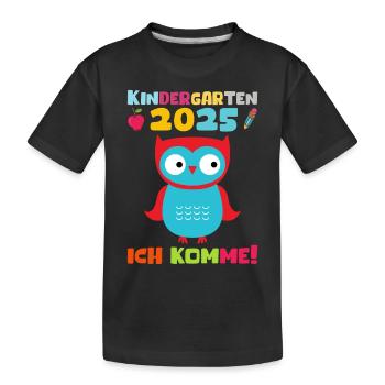 Kindergarten 2025 Kinder Geschenk Kita 2025 Deko - Kinder Premium Bio T-Shirt - Schwarz - Vorne