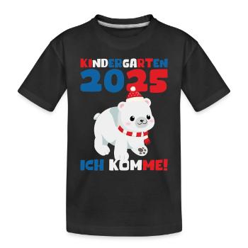 Kindergarten 2025 Kinder Geschenk Kita 2025 Deko - Kinder Premium Bio T-Shirt - Schwarz - Vorne