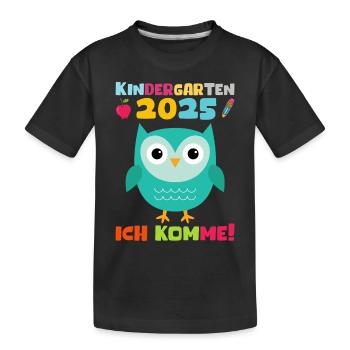 Kita de cadeaux pour enfants de la maternelle 2025 Décoration 2025 - T-shirt bio Premium Enfant - noir - Devant