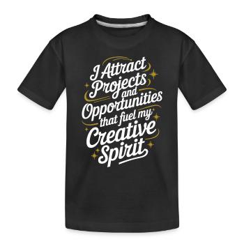 J’attire des projets et des opportunités, je manifeste - T-shirt bio Premium Enfant - noir - Devant