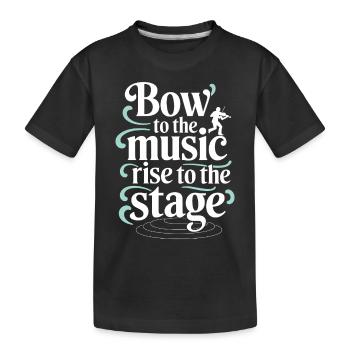 Violinisten Streichinstrumentenmusiker Klassik - Kinder Premium Bio T-Shirt - Schwarz - Vorne