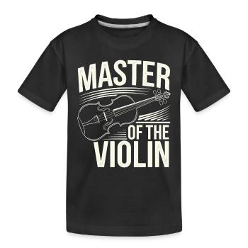 Violinisten Streichinstrumentenmusiker Klassik - Kinder Premium Bio T-Shirt - Schwarz - Vorne