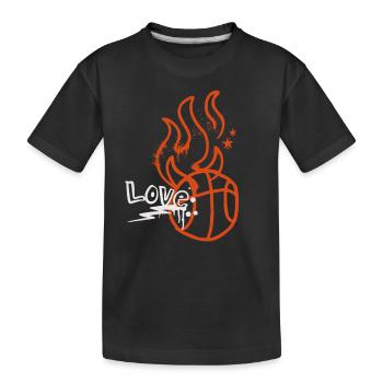 Basket-ball Joueurs de basket-ball - T-shirt bio Premium Enfant - noir - Devant
