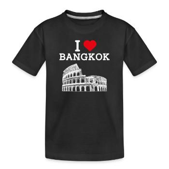 J’aime Bangkok Cool Thaïlande Colisée Lover Flag - T-shirt bio Premium Enfant - noir - Devant