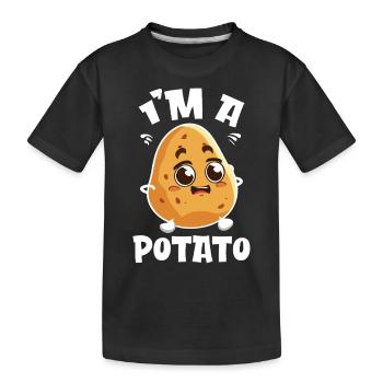 Drôle de pomme de terre costume pomme de terre - T-shirt bio Premium Enfant - noir - Devant
