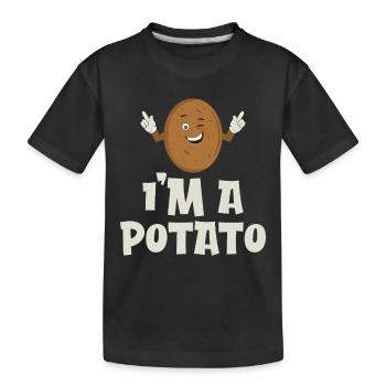 Drôle de pomme de terre costume pomme de terre - T-shirt bio Premium Enfant - noir - Devant