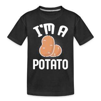 Drôle de pomme de terre costume pomme de terre - T-shirt bio Premium Enfant - noir - Devant