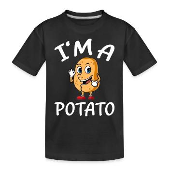 Drôle de pomme de terre costume pomme de terre - T-shirt bio Premium Enfant - noir - Devant