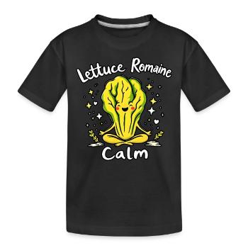 Laitue romaine calme – Salade amusante - T-shirt bio Premium Enfant - noir - Devant