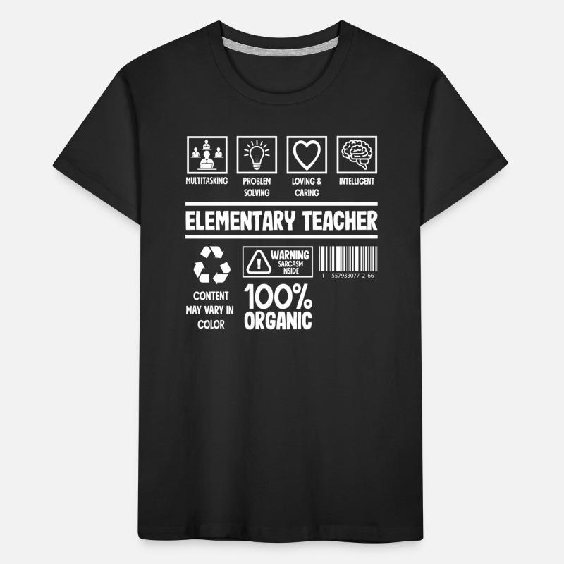 Elementary School Teacher Multitasking Problem Solving Kids' Premium Organic T-Shirt