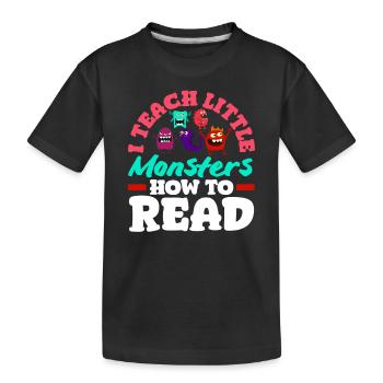 Grundschullehrer Ich Bringe Kleinen Monstern Bei, - Kinder Premium Bio T-Shirt - Schwarz - Vorne
