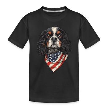Cavalier King Charles - Kinder Premium Bio T-Shirt - Schwarz - Vorne
