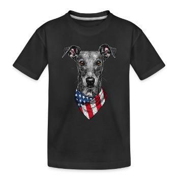 Windhund - Kinder Premium Bio T-Shirt - Schwarz - Vorne
