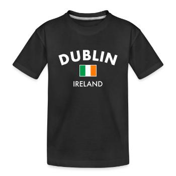 Dublin Irlande Irlande Drapeau irlandais Fier Irlandais - T-shirt bio Premium Enfant - noir - Devant