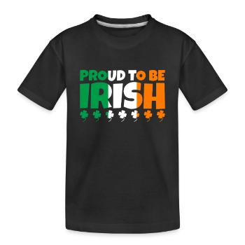 Fier d’être irlandais Irlande Drapeau irlandais trèfle - T-shirt bio Premium Enfant - noir - Devant