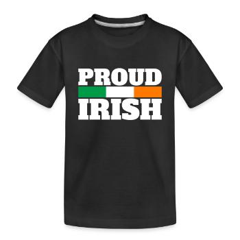 Fier Irlandais Irlande Drapeau Irlandais Fier Irlandais - T-shirt bio Premium Enfant - noir - Devant