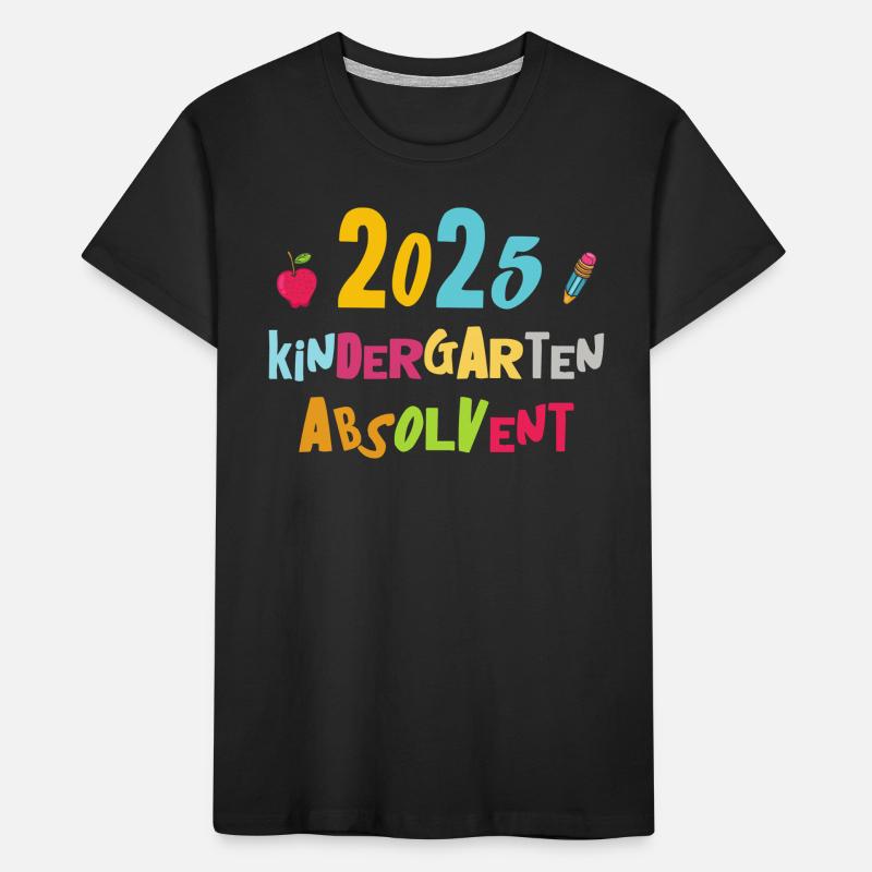 Abschied Kindergarten 2025 Geschenk Mädchen Jungen Kinder Premium Bio T-Shirt