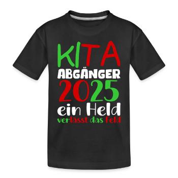 Farewell Kindergarten 2025 Gift Girl Boys - Kids' Premium Organic T-Shirt - black - Front