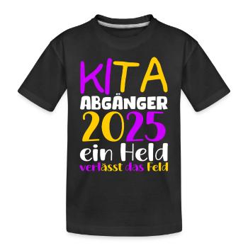 Farewell Kindergarten 2025 Gift Girl Boys - Kids' Premium Organic T-Shirt - black - Front