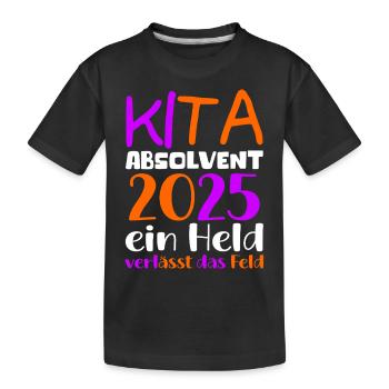 Farewell Kindergarten 2025 Gift Girl Boys - Kids' Premium Organic T-Shirt - black - Front