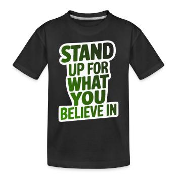 DÉFENDEZ CE EN QUOI VOUS CROYEZ - T-shirt bio Premium Enfant - noir - Devant