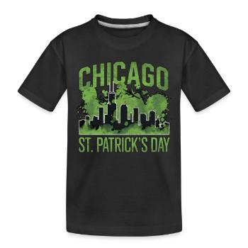 Chicago St Patrick's Day - Kids' Premium Organic T-Shirt - black - Front