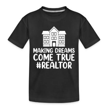 Real Estate Agents Real Estate Agents - Kids' Premium Organic T-Shirt - black - Front