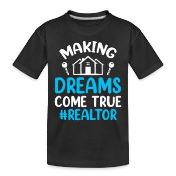 Real Estate Agents Real Estate Agents - Kids' Premium Organic T-Shirt - black - Front