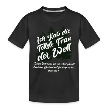 Wedding Engagement I Have The Most Amazing Wife - Kids' Premium Organic T-Shirt - black - Front