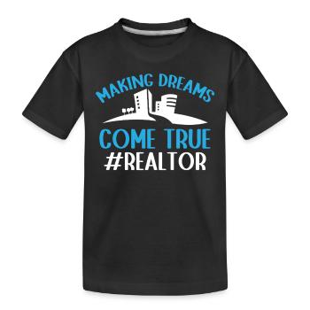 Real Estate Agents Real Estate Agents - Kids' Premium Organic T-Shirt - black - Front