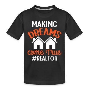Real Estate Agents Real Estate Agents - Kids' Premium Organic T-Shirt - black - Front