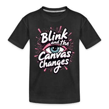 Speed Painting Live Performance Art Quick Creative - Kids' Premium Organic T-Shirt - black - Front
