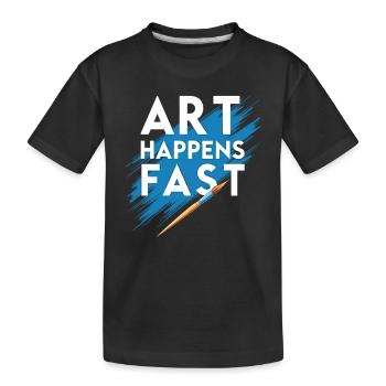 Speed Painting Live Performance Art Quick Creative - Kids' Premium Organic T-Shirt - black - Front