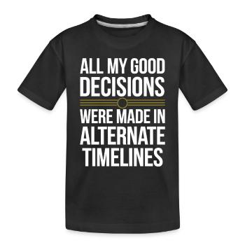 Passionné de voyage dans le temps qui s’intéresse à - T-shirt bio Premium Enfant - noir - Devant