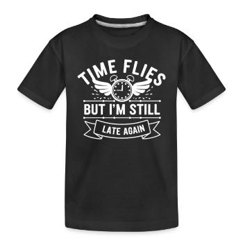 Passionné de voyage dans le temps qui s’intéresse à - T-shirt bio Premium Enfant - noir - Devant