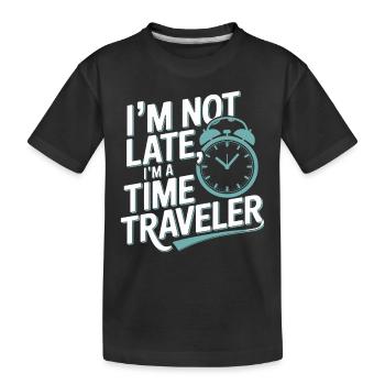 Passionné de voyage dans le temps qui s’intéresse à - T-shirt bio Premium Enfant - noir - Devant