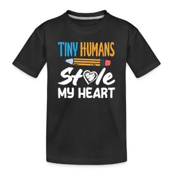 Institutrice Tiny Humans Stole My Heart - T-shirt bio Premium Enfant - noir - Devant
