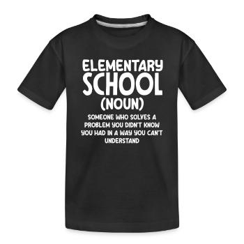 Grundschullehrer Schule Substantiv Problemlöser - Kinder Premium Bio T-Shirt - Schwarz - Vorne