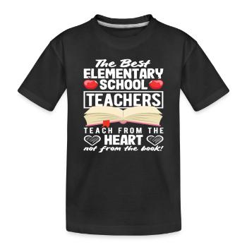 Grundschullehrer Lehren Von Herzen - Kinder Premium Bio T-Shirt - Schwarz - Vorne