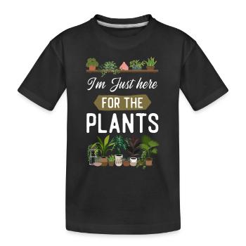 Amateur de plantes jardinage Je suis juste - T-shirt bio Premium Enfant - noir - Devant