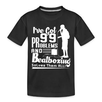 Beatboxing Beatboxing Solves Them All - Kids' Premium Organic T-Shirt - black - Front
