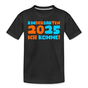 Jardin d’enfants 2025 Cadeau Kita 2025 Décoration - T-shirt bio Premium Enfant - noir - Devant