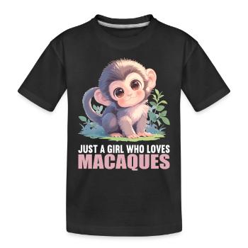 Macaque Macaque - Kids' Premium Organic T-Shirt - black - Front