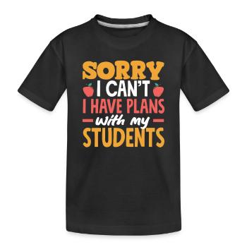 Grundschullehrer Tut Mir Leid, Dass Ich Keine - Kinder Premium Bio T-Shirt - Schwarz - Vorne