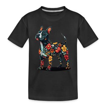 Bullterrier - Kinder Premium Bio T-Shirt - Schwarz - Vorne