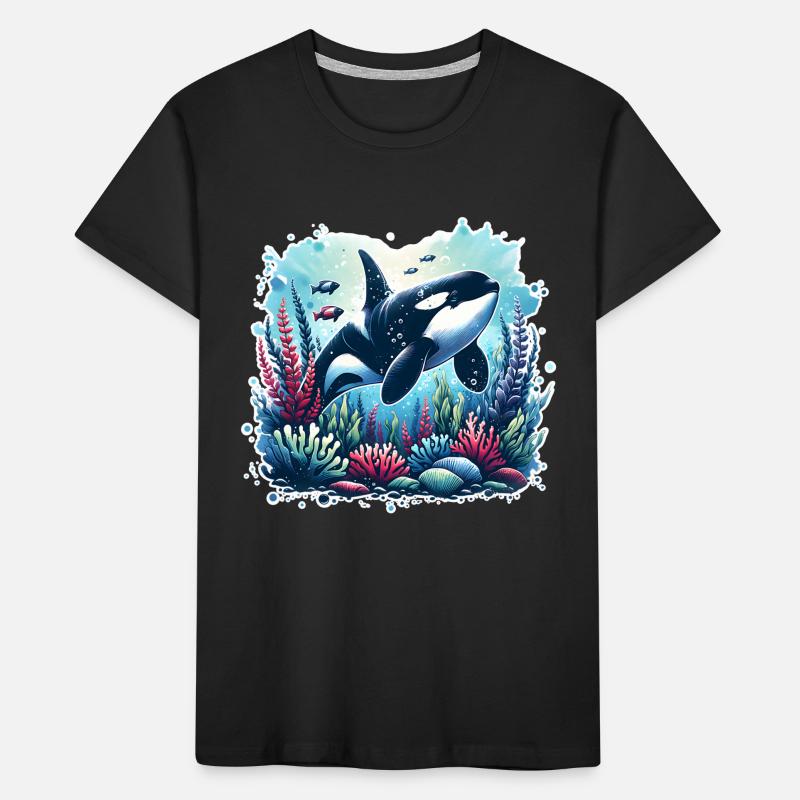Orca Killer Whale Kids' Premium Organic T-Shirt