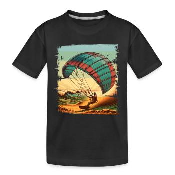 Kitesurf Kitesurfer Kiteboard - T-shirt bio Premium Enfant - noir - Devant