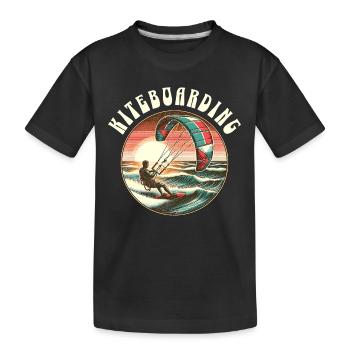 Kitesurf Kitesurfer Kiteboard - T-shirt bio Premium Enfant - noir - Devant