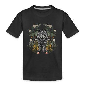 Loup Loups Nature - T-shirt bio Premium Enfant - noir - Devant